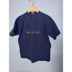 Nancy Guatemala Embroidered T‎ Shirt Navy Blue XL Cotton Short Sleeve